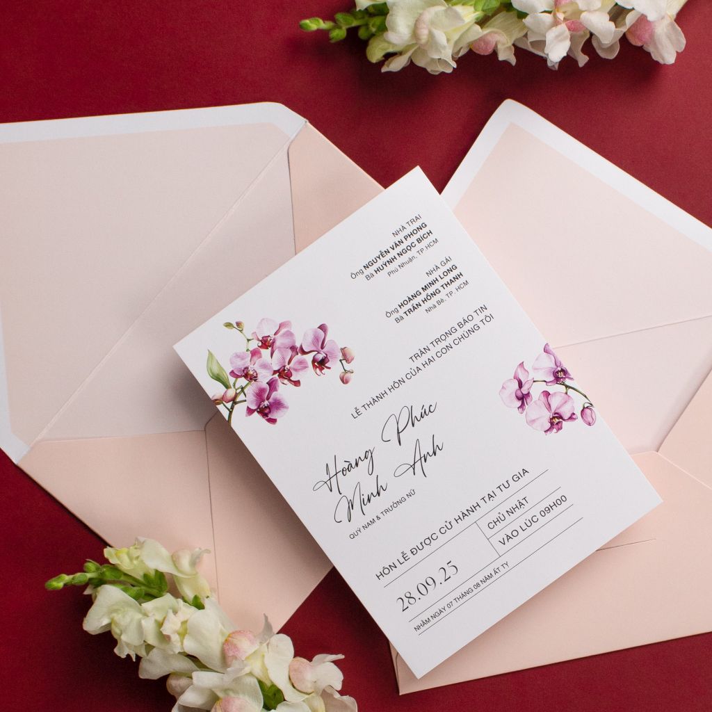 Thiệp Cưới Orchid Bloom - BN-A020