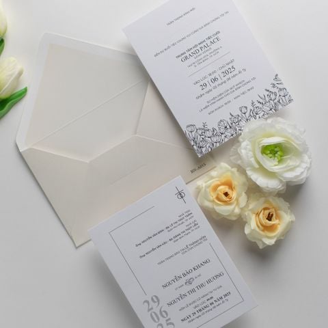 Thiệp cưới Họa Sắc Đồng Nội - BN-A015