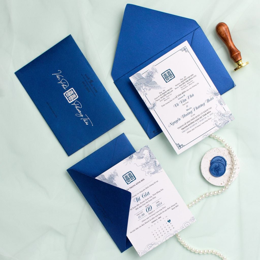 Thiệp Cưới Long Phụng Hòa Minh - TL-C030XD