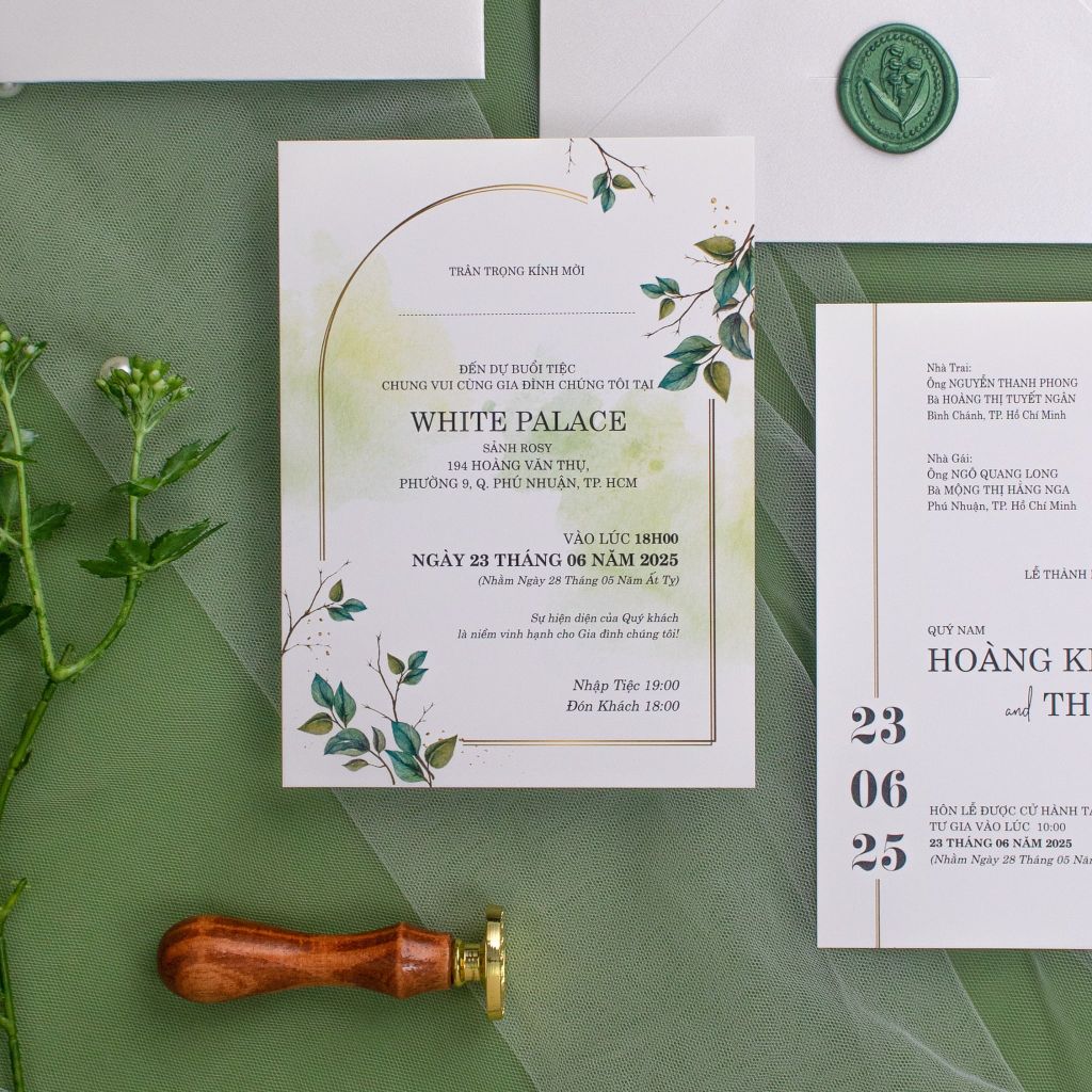 Thiệp cưới Botanical Vẻ đẹp tinh tế từ hơi thở thiên nhiên - TL-C045