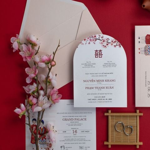 Thiệp Cưới Hỷ Kết Trăm Năm Giao Thoa Nét Việt Xưa Và Nay - TL-C043