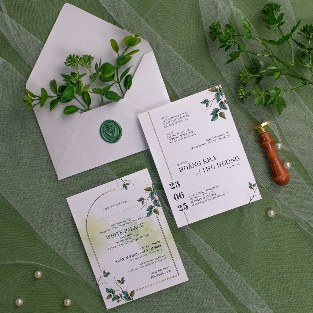 Thiệp cưới Botanical Vẻ đẹp tinh tế từ hơi thở thiên nhiên - TL-C045
