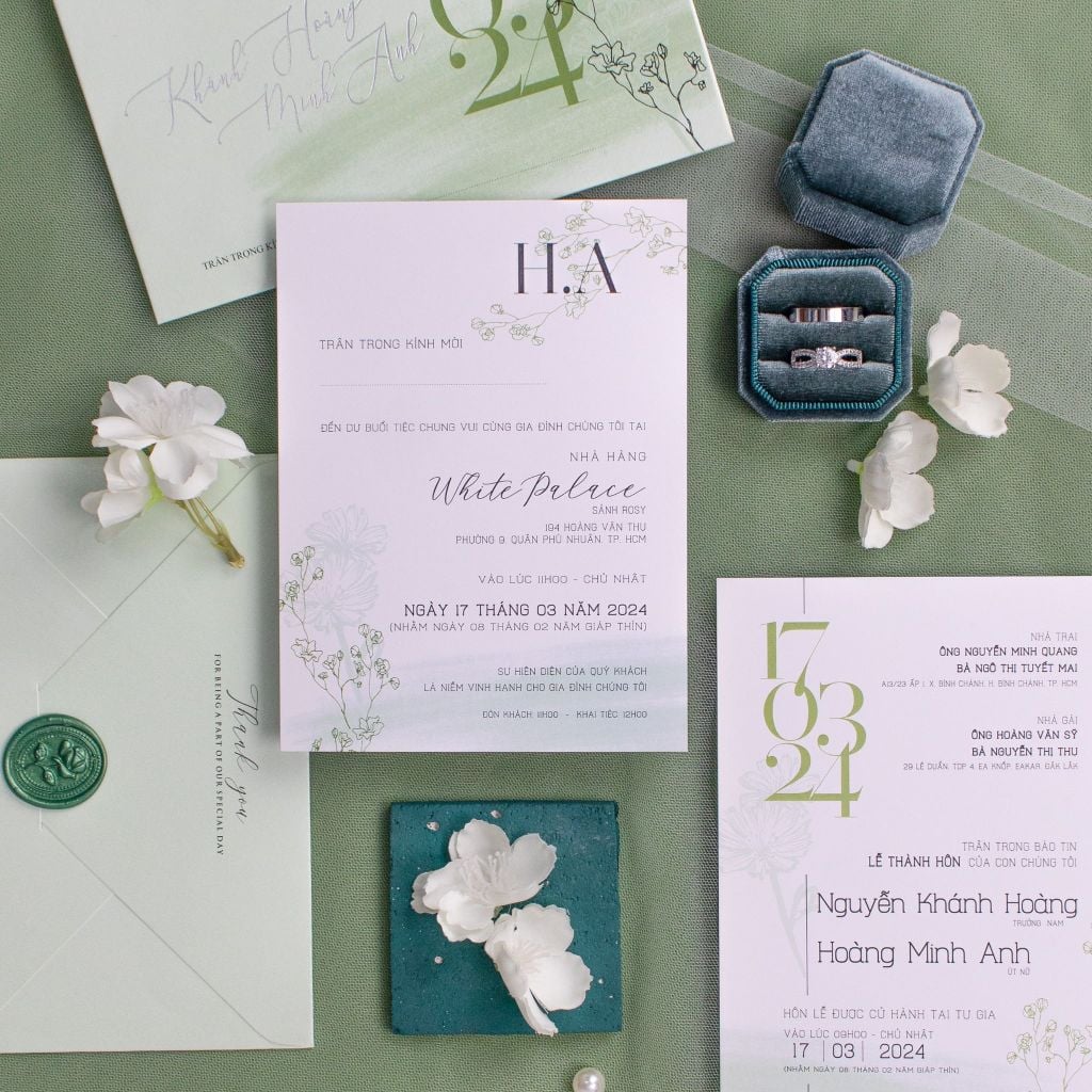 Thiệp Cưới  Sage Breeze - TL-C029
