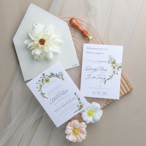 Thiệp Cưới Floral Harmony Khúc Ca Đồng Nội Tinh Khôi - TL-C007