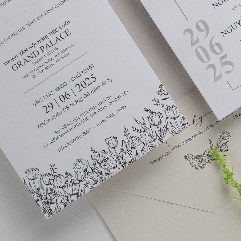 Thiệp cưới Họa Sắc Đồng Nội - BN-A015