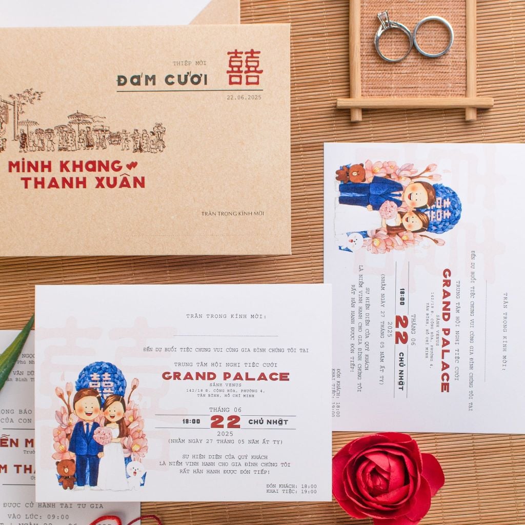 Thiệp Cưới Kraft Hồi Ức Xưa Chạm Vào Cảm Xúc Hoài Cổ - BN-A012