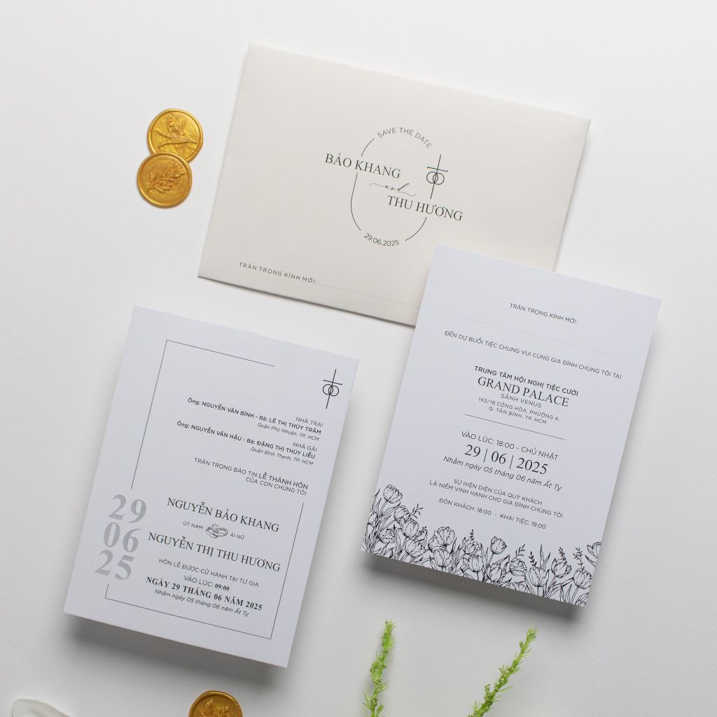 Thiệp cưới Họa Sắc Đồng Nội - BN-A015