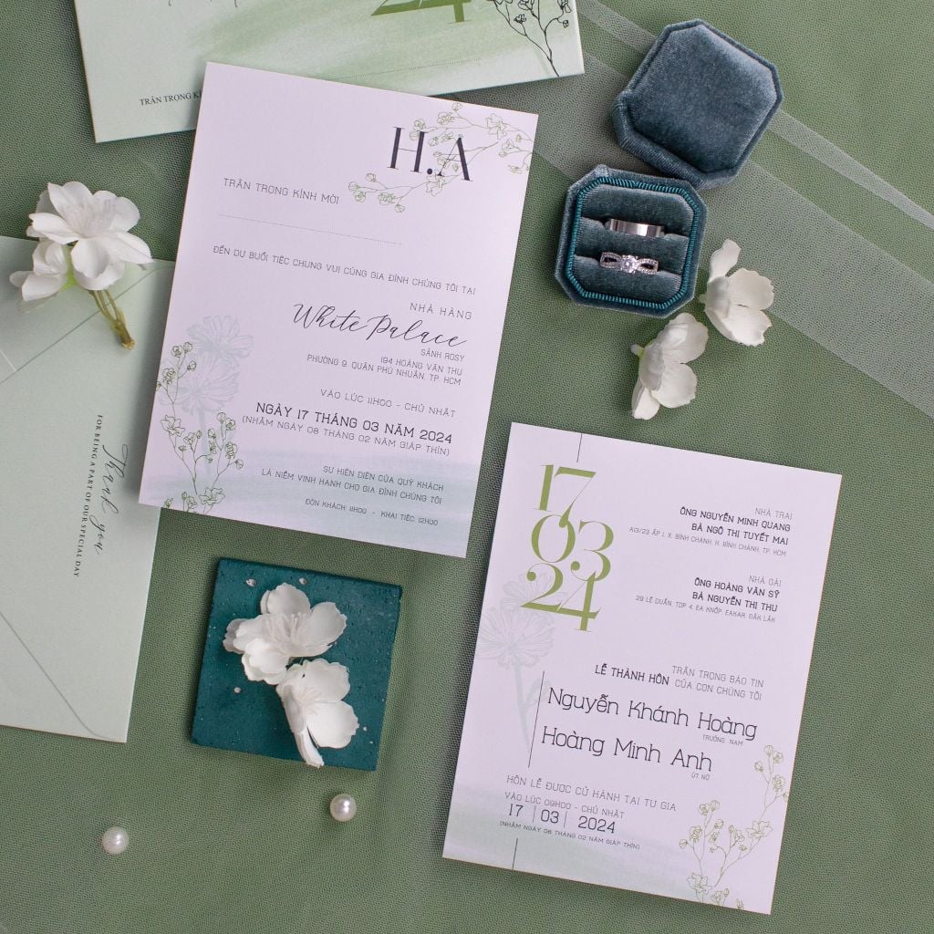 Thiệp Cưới  Sage Breeze - TL-C029