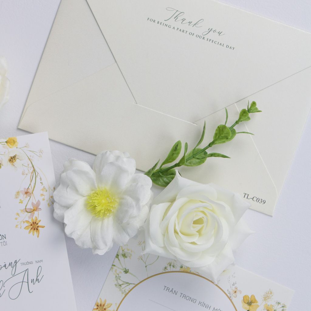 Thiệp Cưới Hoa Cỏ Thiên Nhiên - TL-C039
