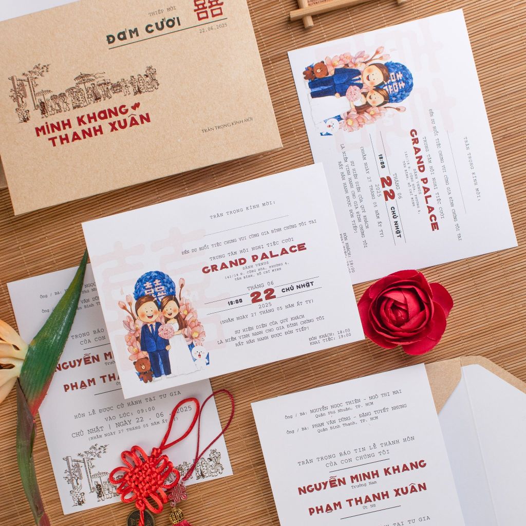 Thiệp Cưới Kraft Hồi Ức Xưa Chạm Vào Cảm Xúc Hoài Cổ - BN-A012