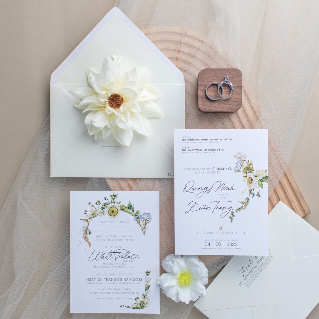 Thiệp Cưới Floral Harmony Khúc Ca Đồng Nội Tinh Khôi - TL-C007