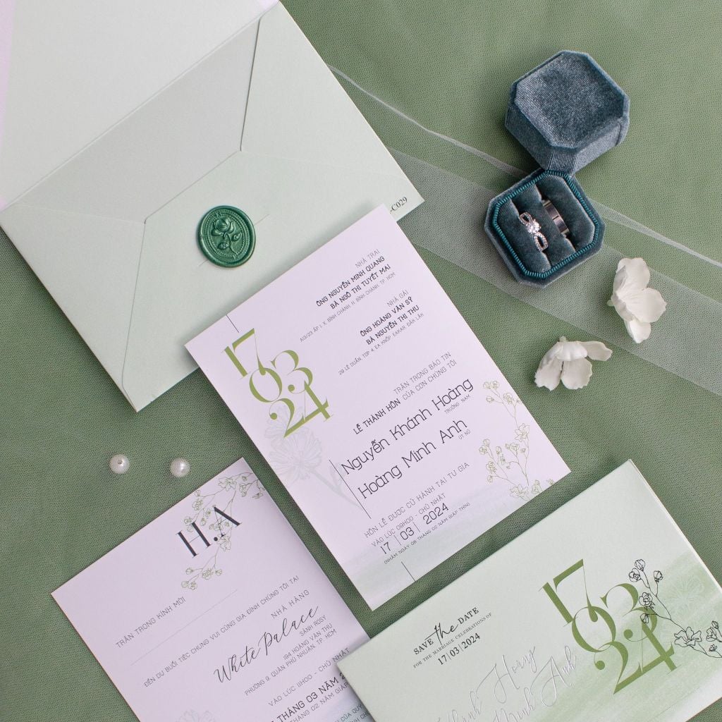 Thiệp Cưới  Sage Breeze - TL-C029