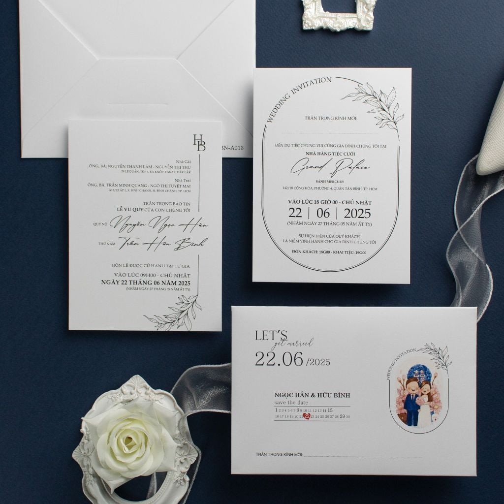 Thiệp Cưới Chibi Gói Trọn Tình Yêu Thuần Khiết - BN-A013