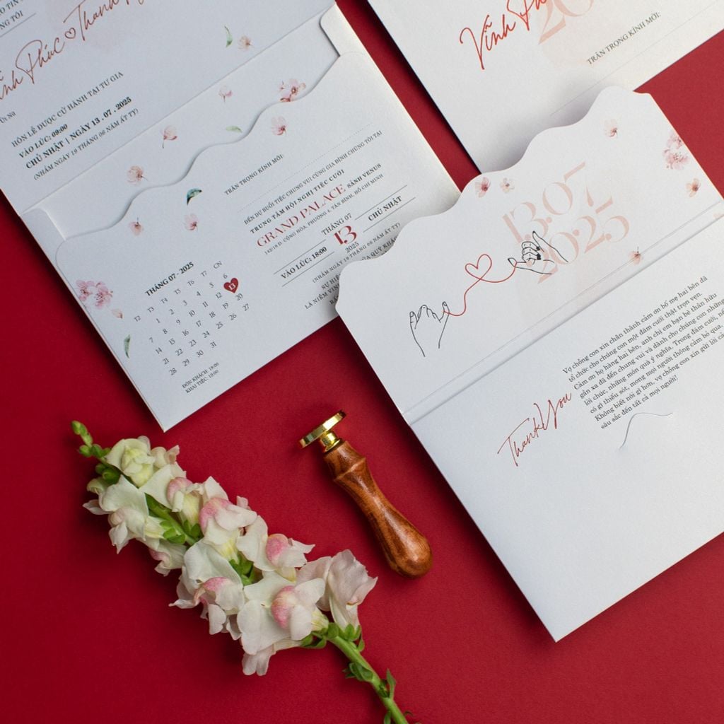 Thiệp Cưới Vườn Hoa Tinh Khôi Nét Dịu Dàng Cho Nàng Dâu Thanh Lịch - TILA-D008