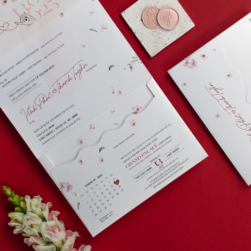 Thiệp Cưới Vườn Hoa Tinh Khôi Nét Dịu Dàng Cho Nàng Dâu Thanh Lịch - TILA-D008