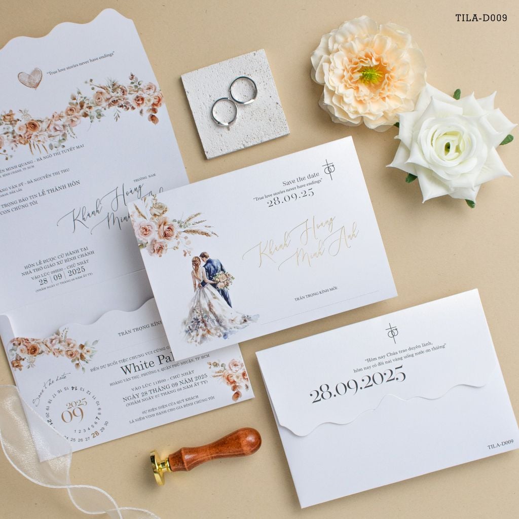 Thiệp Cưới Endless Love Story Viết Tiếp Hành Trình Yêu Thương Vĩnh Cửu - TILA-D009