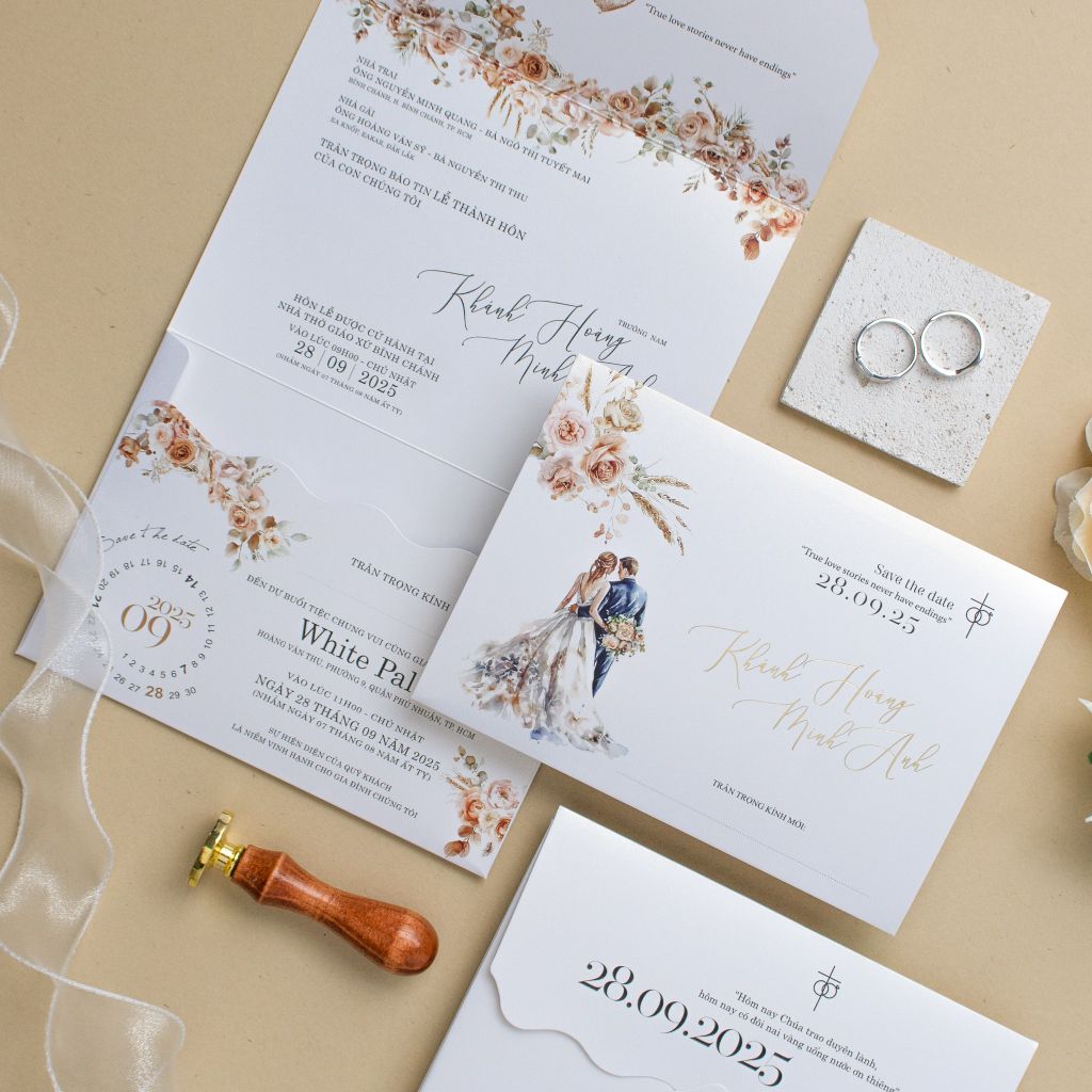 Thiệp Cưới Endless Love Story Viết Tiếp Hành Trình Yêu Thương Vĩnh Cửu - TILA-D009