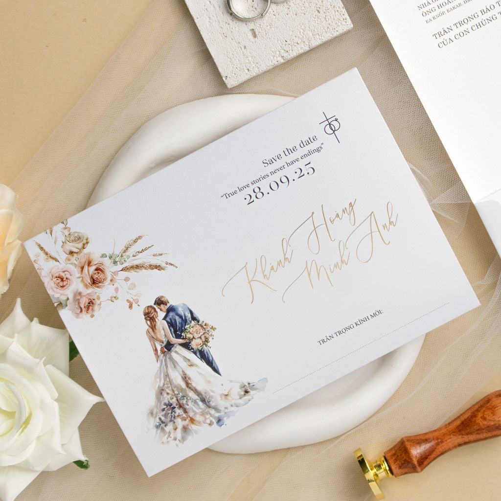 Thiệp Cưới Endless Love Story Viết Tiếp Hành Trình Yêu Thương Vĩnh Cửu - TILA-D009