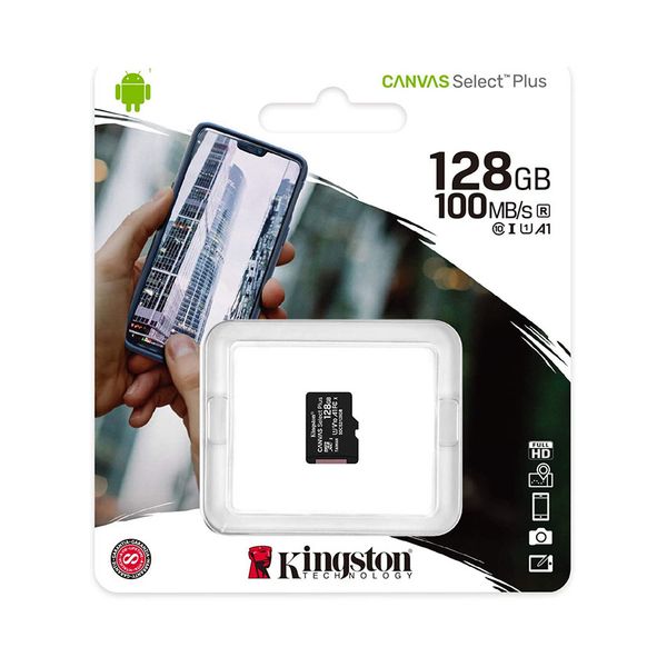  Thẻ Nhớ Kingston 128GB MicroSD Select Pls 100R Class 10 SDCS2/128GBSP 