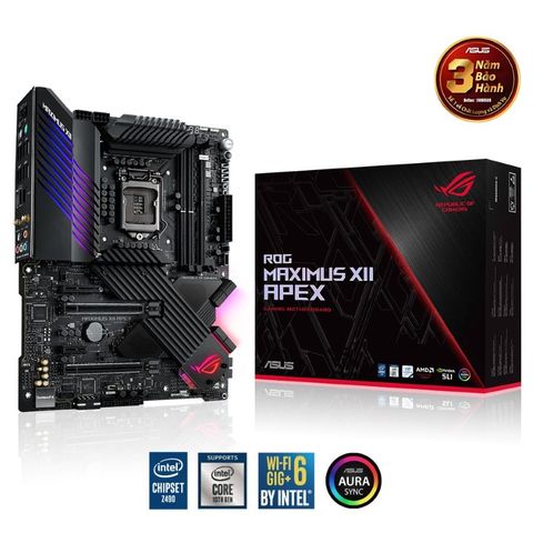  Mainboard ASUS ROG MAXIMUS XII APEX (Intel Z490, Socket 1200, ATX, 4 khe RAM DDR4) 