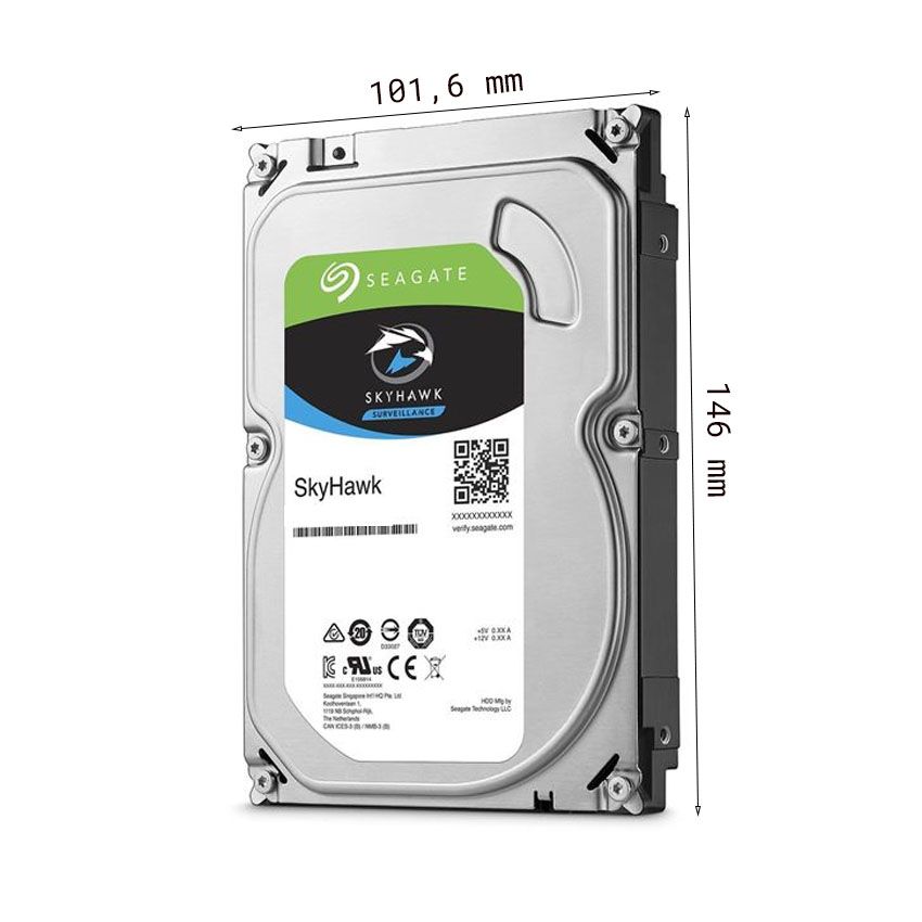  Ổ cứng HDD Seagate SkyHawk 2TB, 3.5 inch, 5400RPM, SATA, 256MB Cache (ST2000VX017) 
