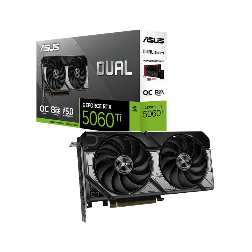  Card màn hình Asus DUAL RTX 5060 Ti O8G 