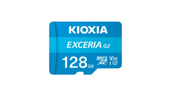  Thẻ nhớ MicroSD KIOXIA-128-256GB - EXCERIA G2 CL10 UHS-I U3 Ghi hình 4K Tốc độ 100M/S - LMEX2L128GG4 