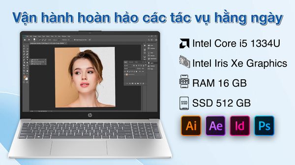  Laptop HP 15 fd0234TU (i5 1334U/16GB/512GB SSD/15.6 inch/Win 11/BẢO HÀNH 12 THÁNG) KM: Túi laptop, Chuột KD, Di chuột, Bộ vệ sinh mt. Khi mua phụ kiện đi kèm giảm giá 10%) 