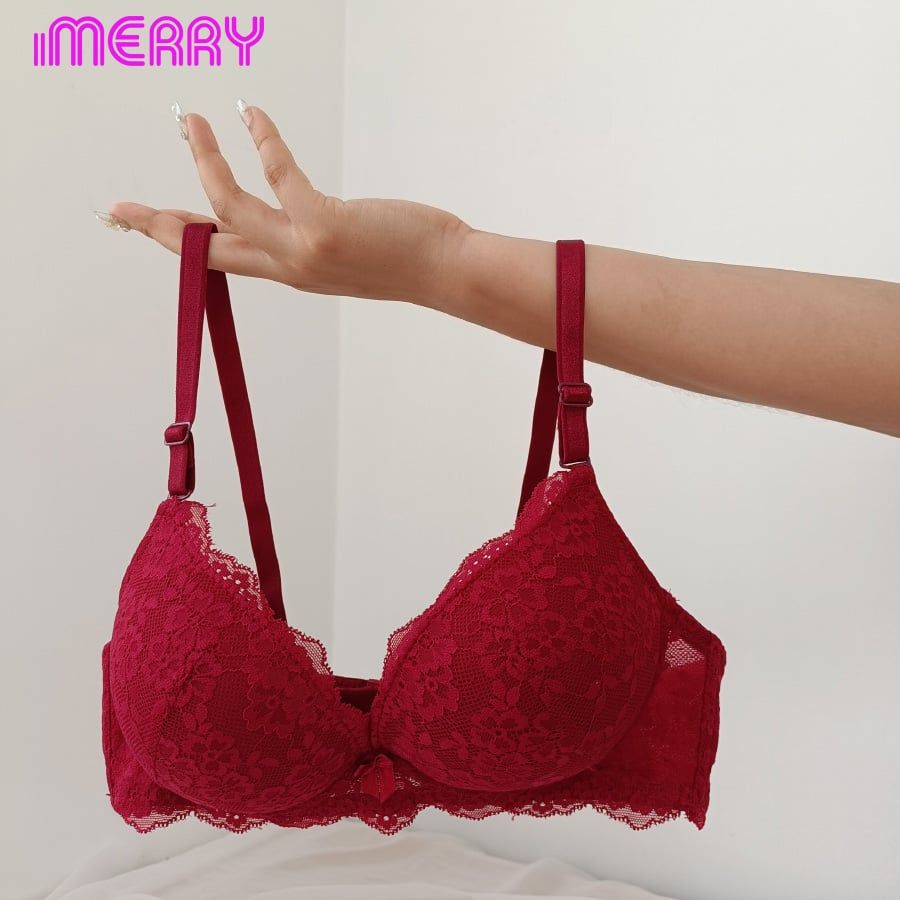  Áo lót ren iMERRY không gọng thoải mái, không mút nâng nhẹ, phối ren tinh xảo VA006 