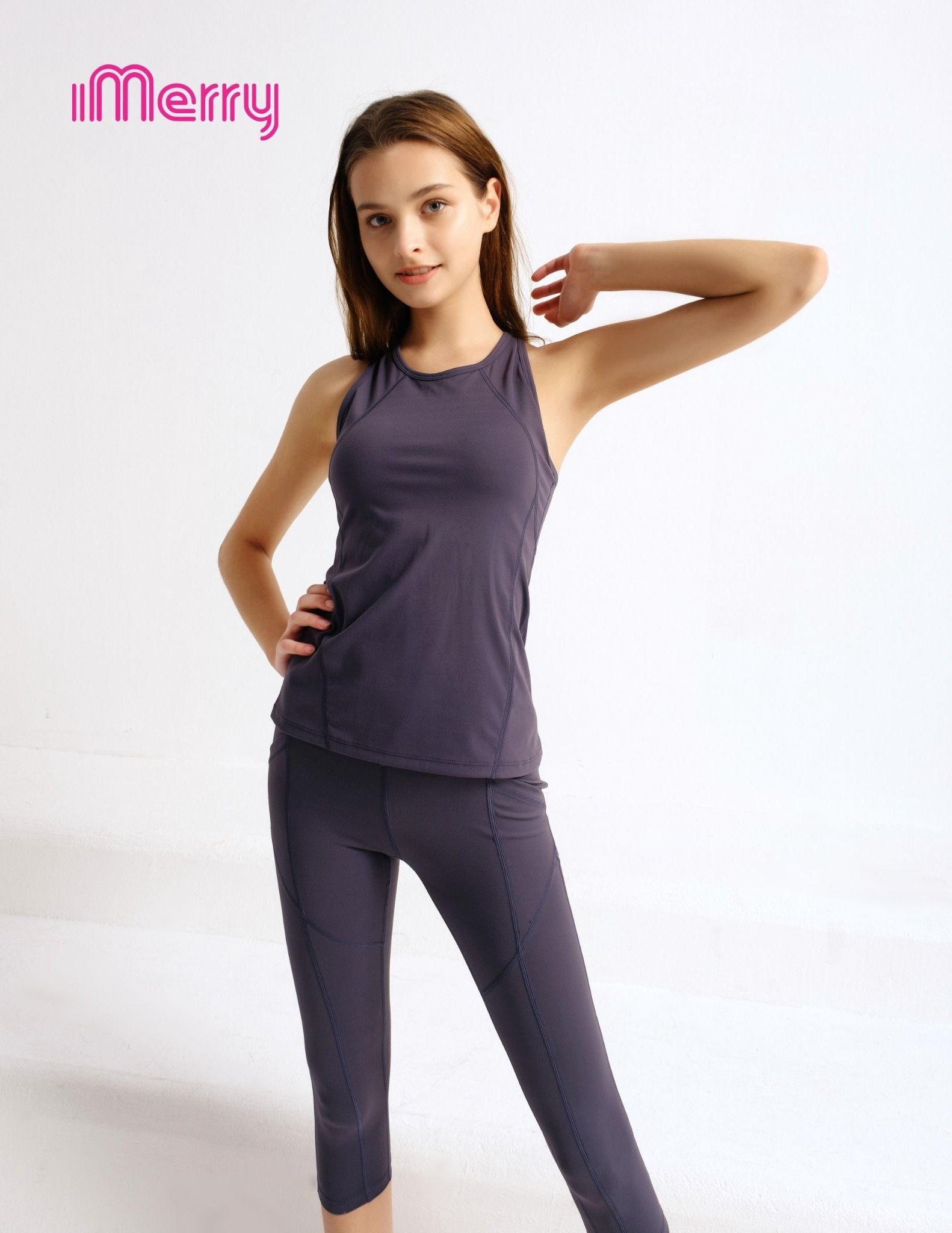  Set quần + áo 3 lỗ tập gym iMerry chất liệu poly mát, thoải khí, êm BR1220 