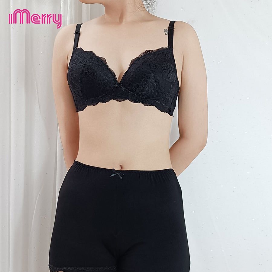  Áo lót ren iMERRY không gọng thoải mái, không mút nâng nhẹ, phối ren tinh xảo VA006 