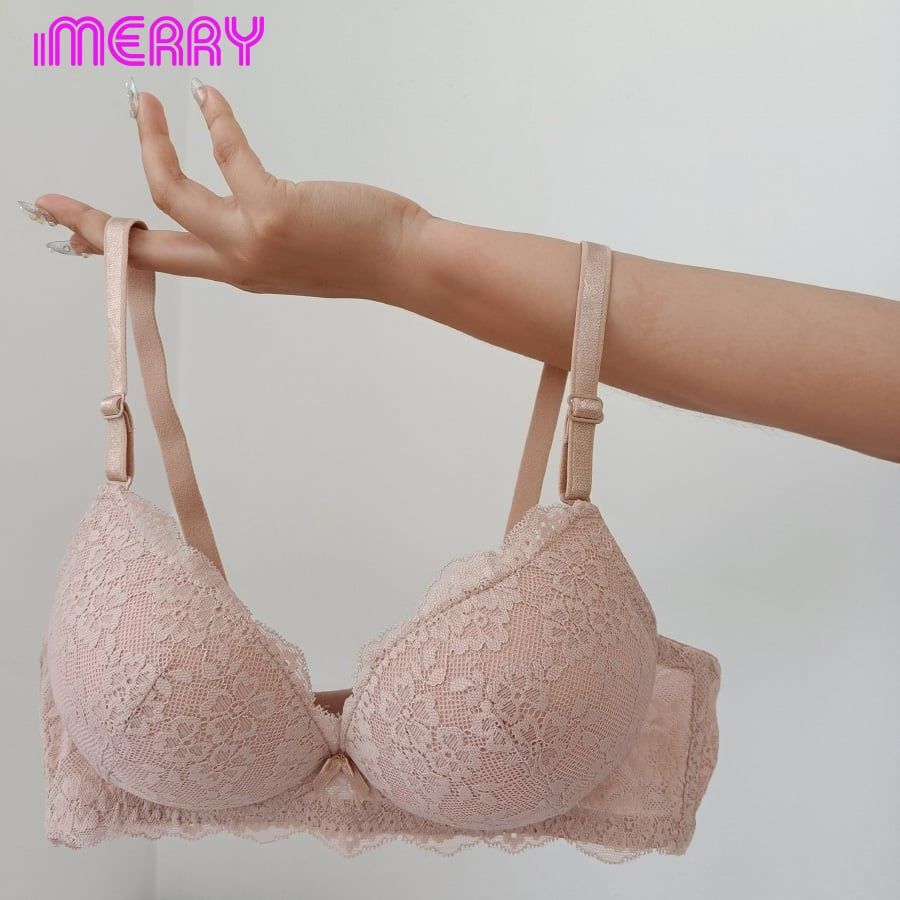  Áo lót ren iMERRY không gọng thoải mái, không mút nâng nhẹ, phối ren tinh xảo VA006 