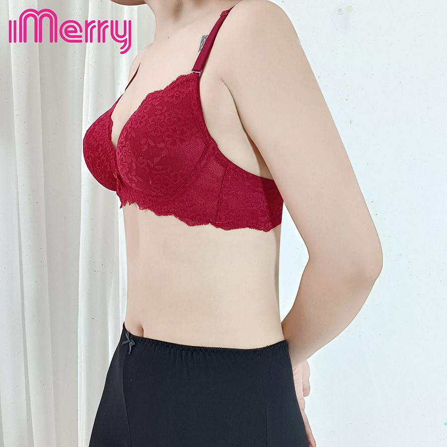  Áo lót ren iMERRY không gọng thoải mái, không mút nâng nhẹ, phối ren tinh xảo VA006 