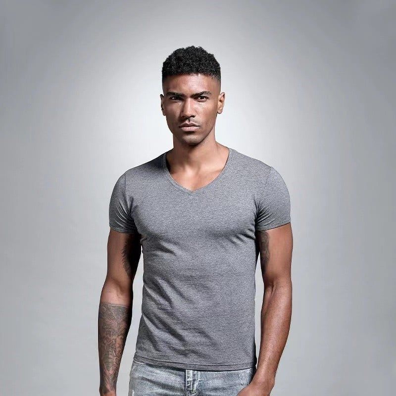  Áo thun nam cổ tim tay ngắn - NT231A 