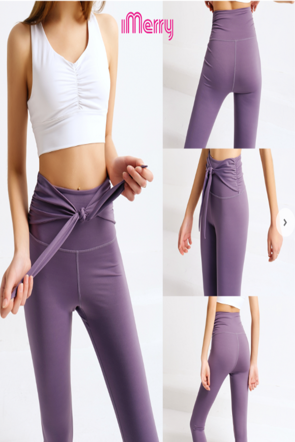  Quần Short Thể Thao Nữ iMerry Tập Gym, Yoga, Thắt Nơ Xinh Xắn, Mềm Mại, Thoải Mái - GY1046 