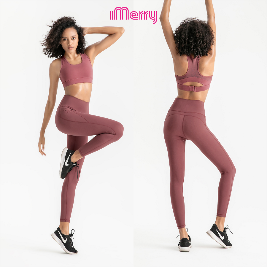  Set quần - áo Bra Thể Thao iMerry Tập Gym Yoga Nữ, Co Giãn, Thoáng Mát - BR2215 