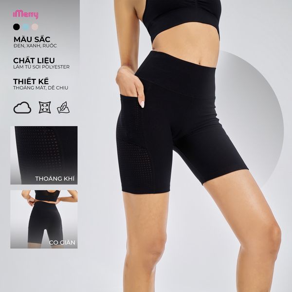 Quần legging ngắn tập gym thể thao không đường may iMerry GY0280 