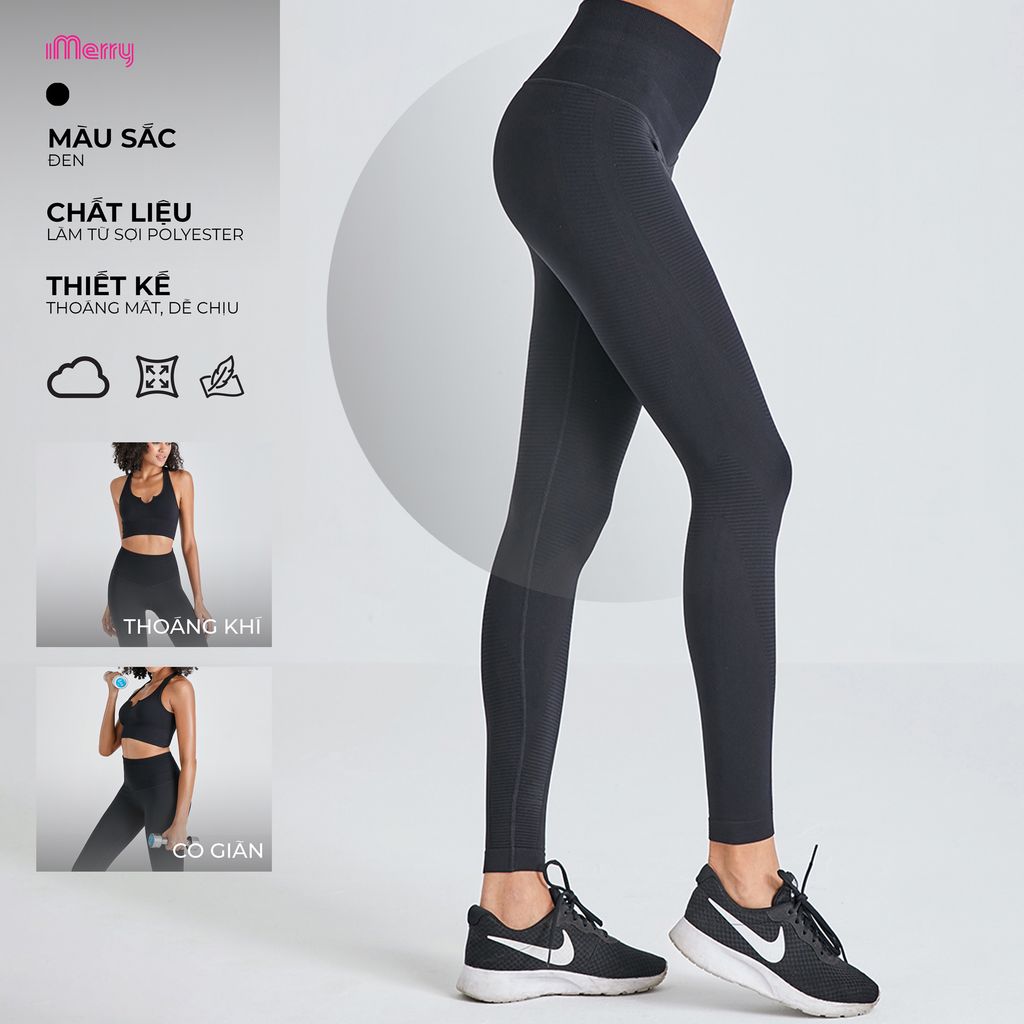  Quần dệt legging thể thao tập gym không đường may iMerry GY0852 