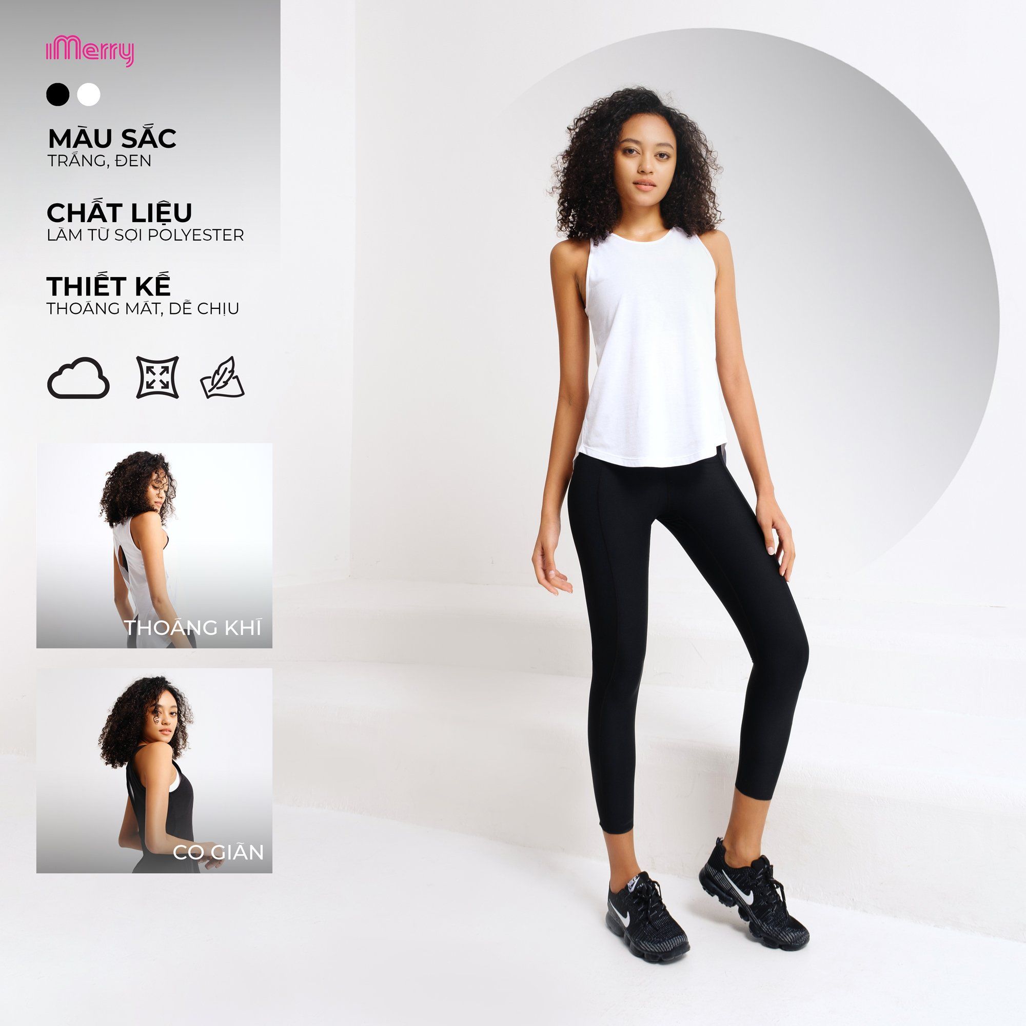  Áo Bra Thể Thao iMerry Tập Gym Yoga Nữ, Co Giãn, Thoáng Mát - BR1259 