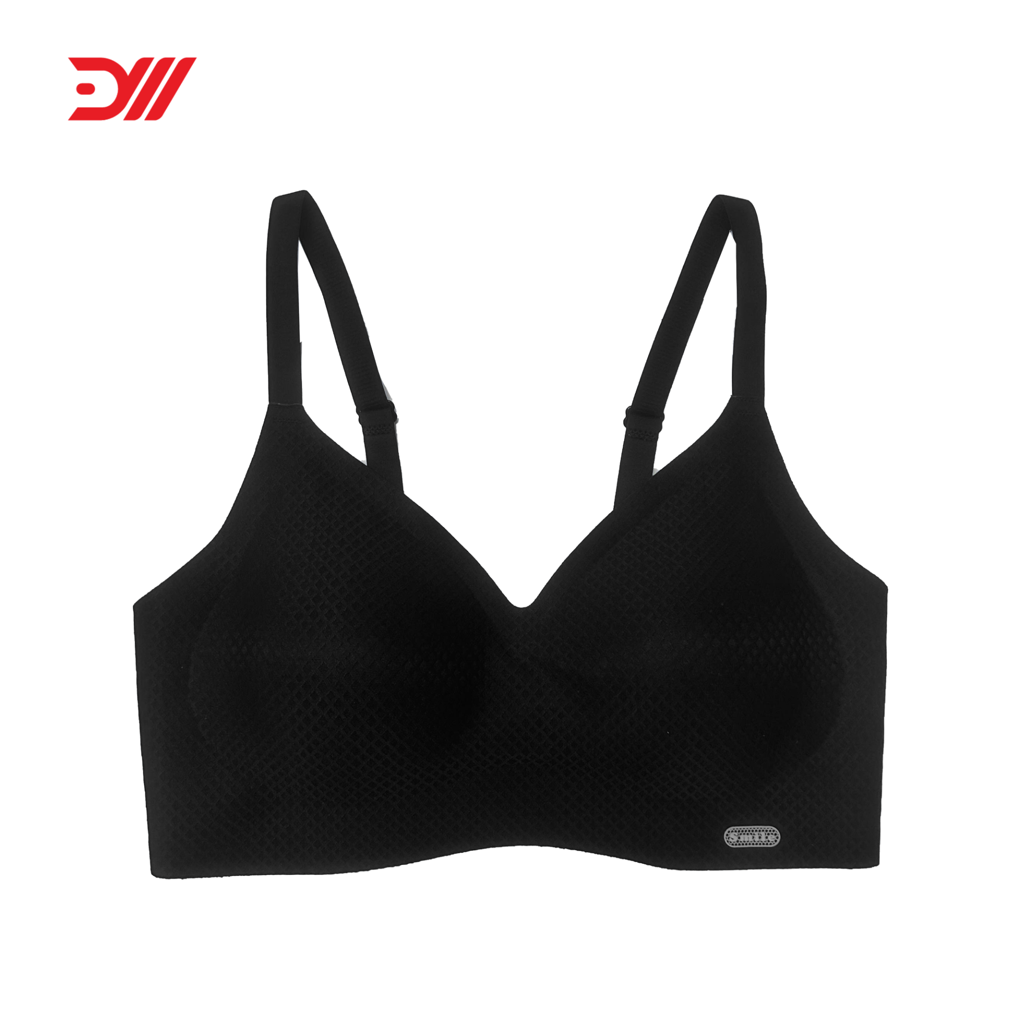  VA012 - Áo lót su nữ không gọng, đệm 2cm, nhẹ êm, bản lưng cao, hoạt tiết ca rô 