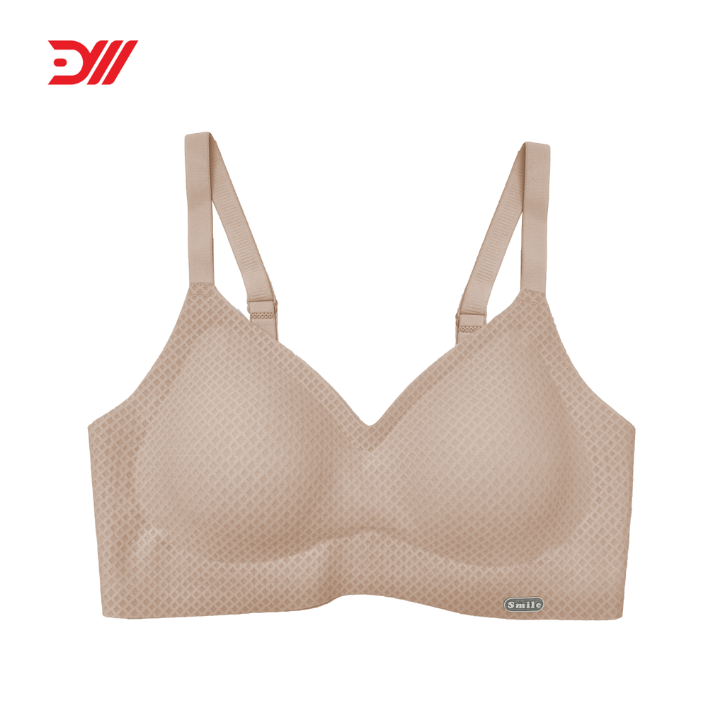  VA012 - Áo lót su nữ không gọng, đệm 2cm, nhẹ êm, bản lưng cao, hoạt tiết ca rô 