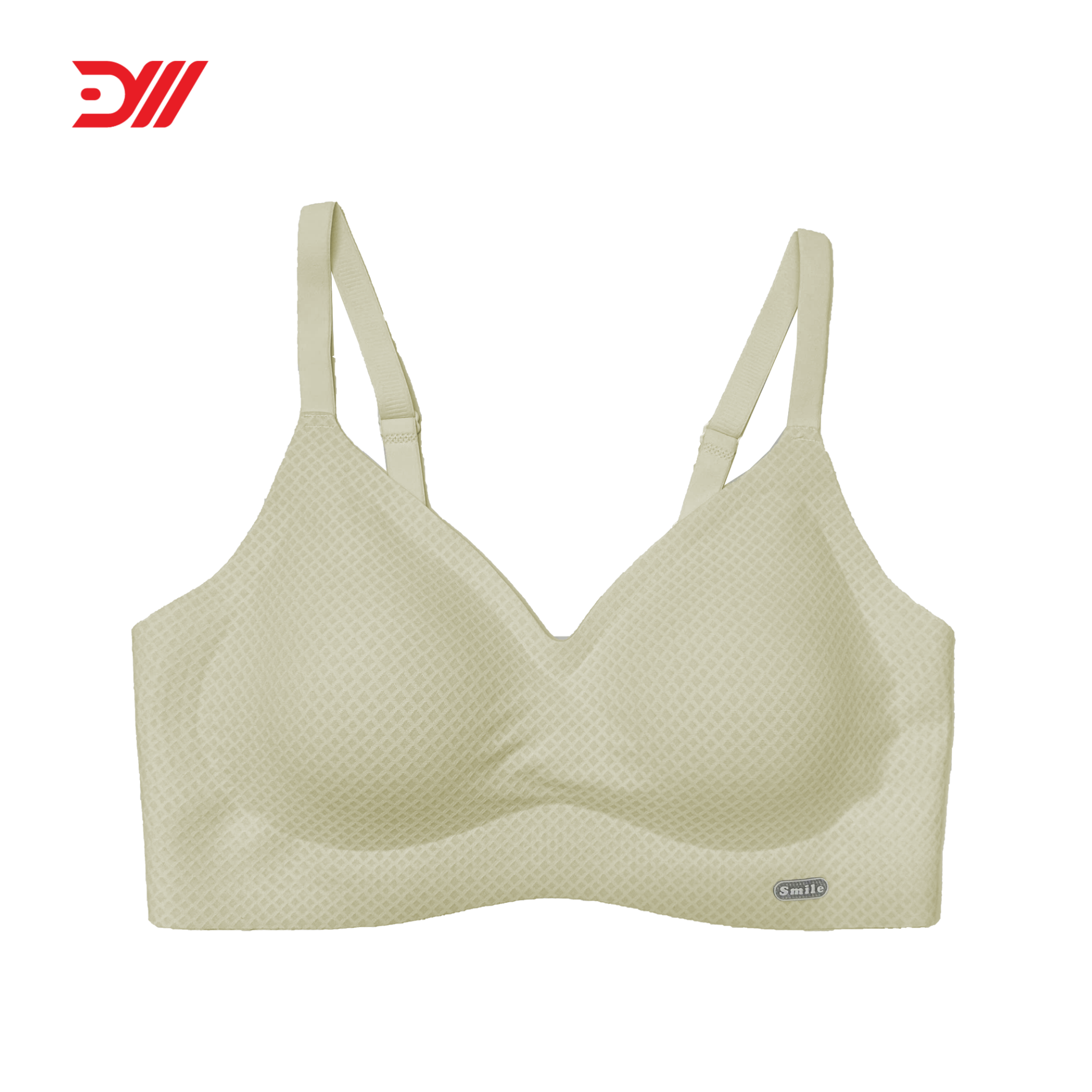  VA012 - Áo lót su nữ không gọng, đệm 2cm, nhẹ êm, bản lưng cao, hoạt tiết ca rô 