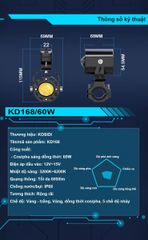 Đèn trợ sáng Kosidi KD168 chính hãng