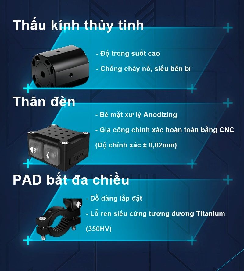 Đèn trợ sáng Kosidi KD168 chính hãng