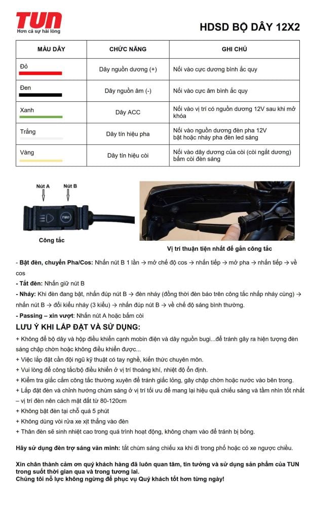Đèn trợ sáng LEDTUN X2 chính hãng