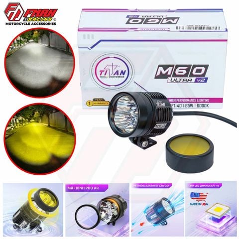 Đèn trợ sáng TITAN M60 Ultra V2 chính hãng