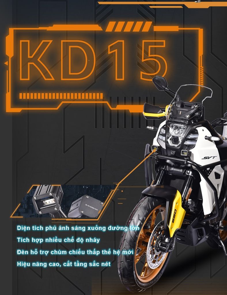Đèn trợ sáng Kosidi KD15 chính hãng