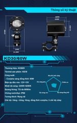 Đèn trợ sáng Kosidi KD30 chính hãng