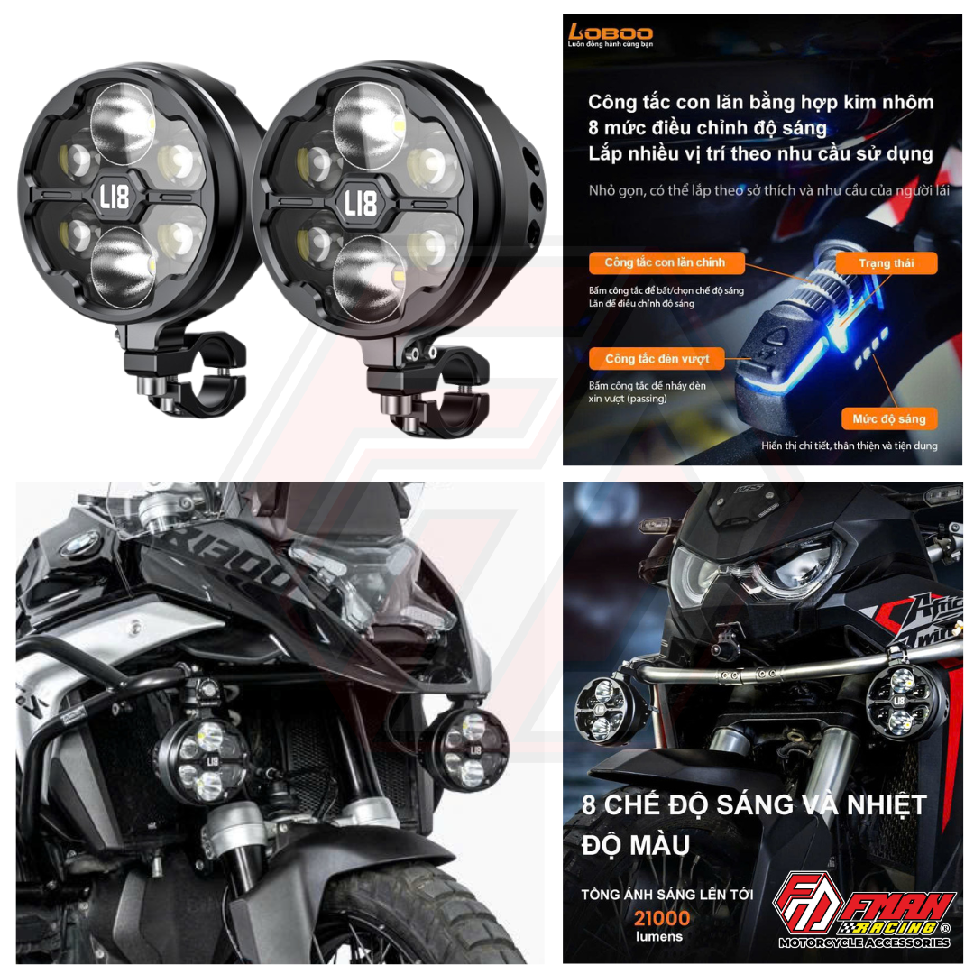 Đèn trợ sáng LOBOO L18S chính hãng