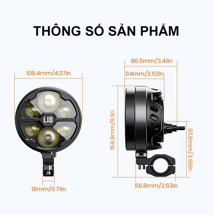 Đèn trợ sáng LOBOO L18S chính hãng